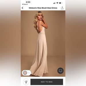 NEVER WORN: Lulus Meteoric Rise Blush Maxi Dress